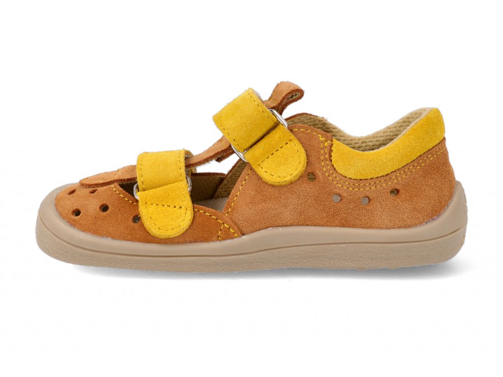 BEDA barefoot sandály Caramel BF 0001/SD/W